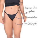 Kit 05 Calcinhas Fio Dental com Regulagem Lateral de Microfibra Cores Variadas