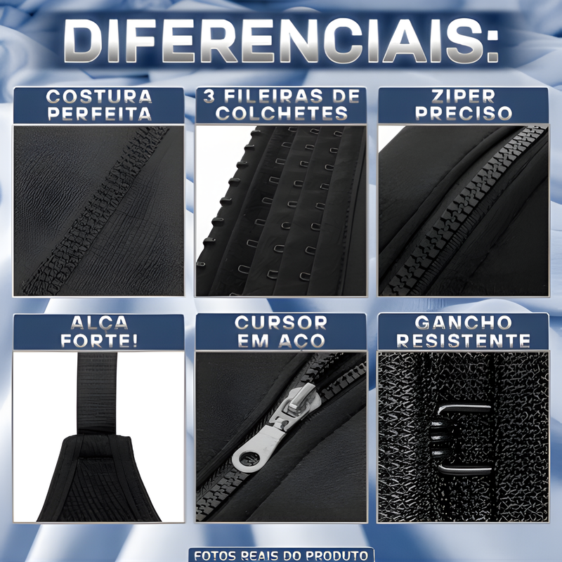 Cinta Modeladora de Barriga e Cintura Dupla Compressão Ajustável ao Corpo