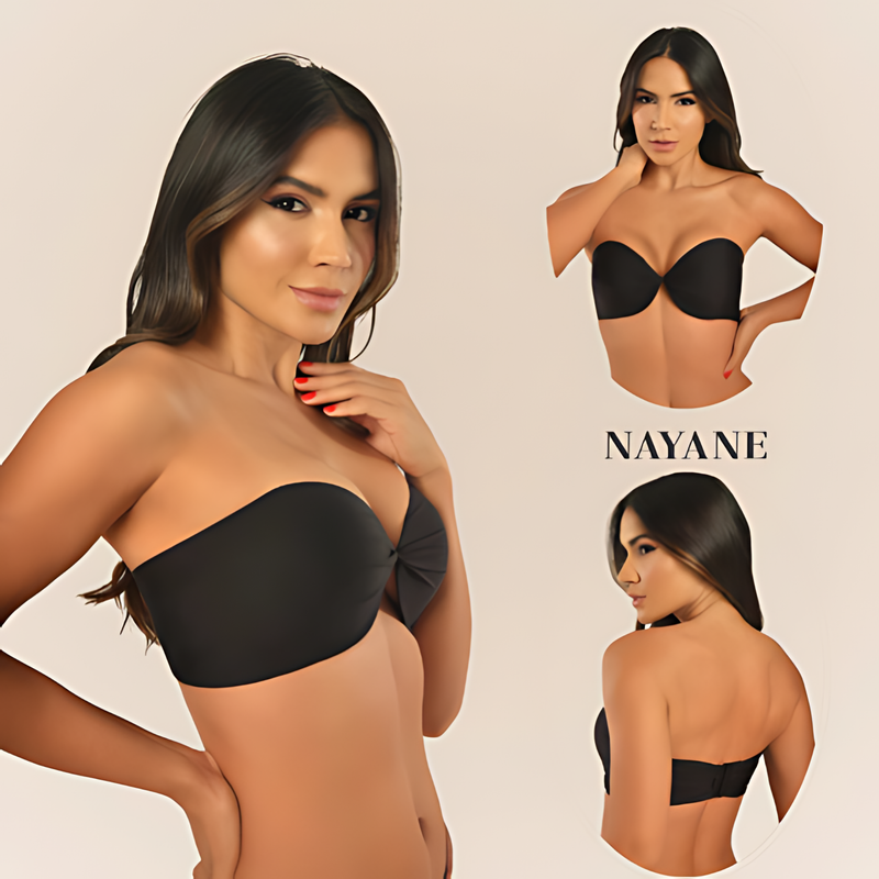 Sutia Nayane Rodrigues Tomara que Caia com Bojo e Aro Liso de Alta Sustentacao Push Up Confortavel