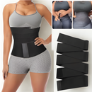 Cinta Modeladora INVISÍVEL Faixa Cintura Queima Gordura Preta Wrap Waist Trainer Tape