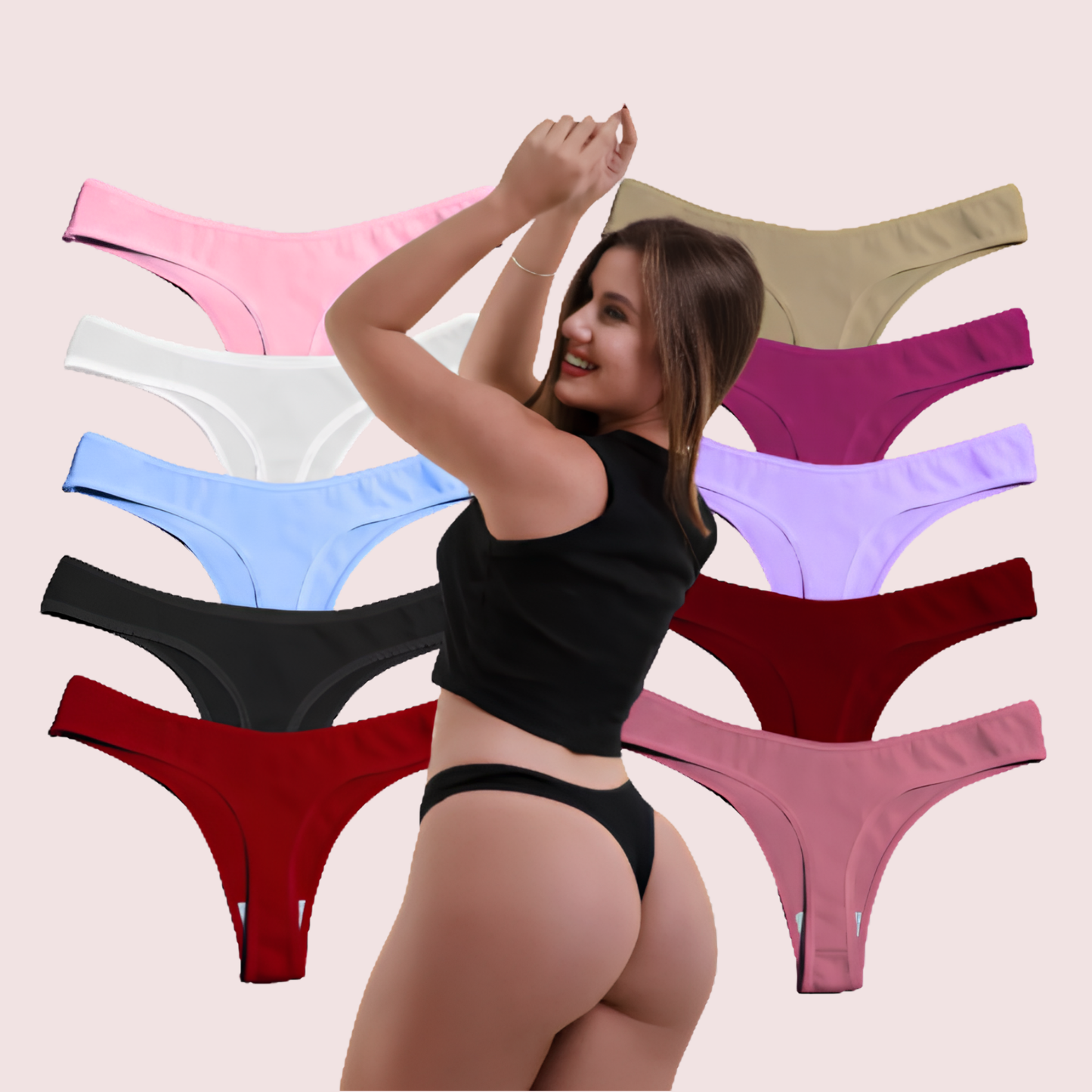 Coleção Cotton Comfort — Kit com 5 Calcinhas Fio Denta