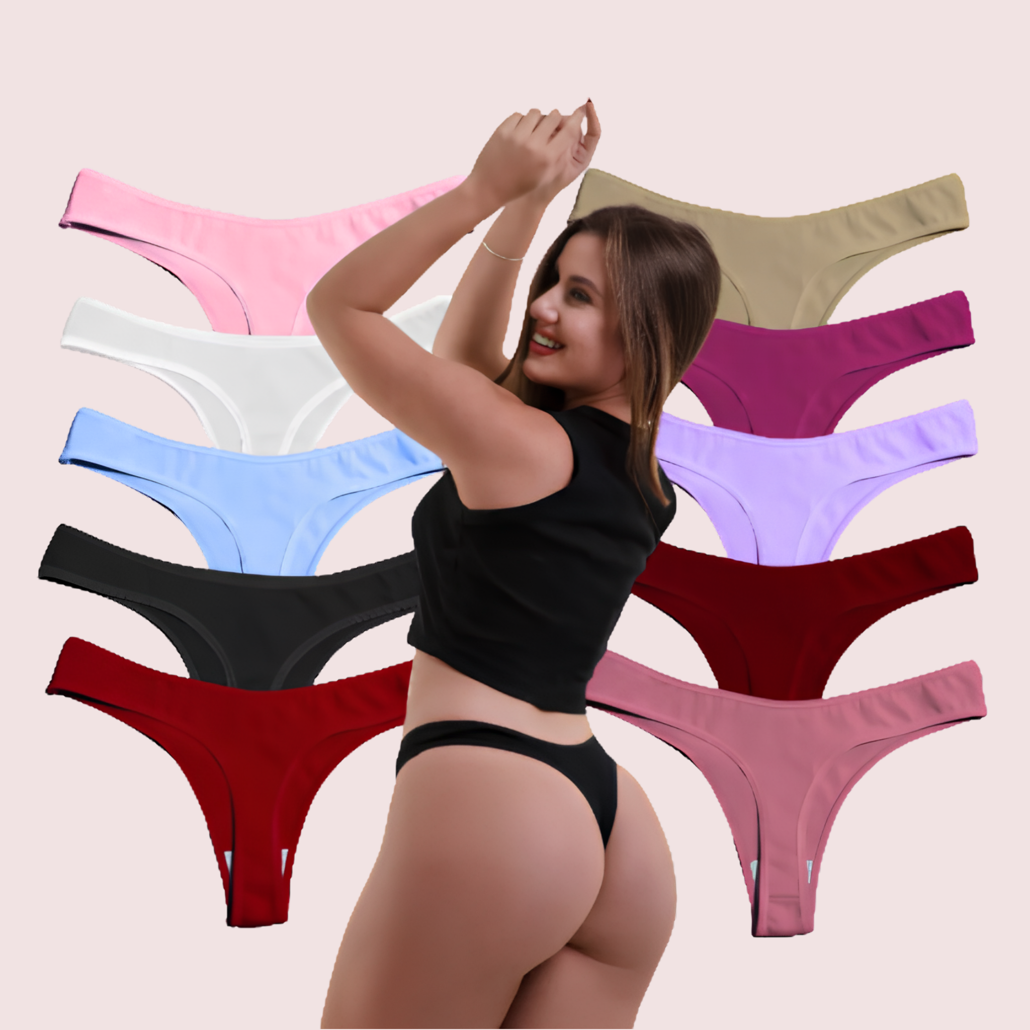 Coleção Cotton Comfort — Kit com 5 Calcinhas Fio Denta