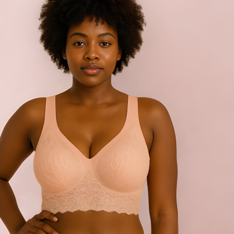 KIT até 3 Sutiã Super Confortável 3D Top CORES ALEATÓRIAS Sem Costura Bojo Removível Renda