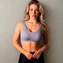 KIT até 3 Sutiã Super Confortável 3D Top CORES ALEATÓRIAS Sem Costura Bojo Removível Renda