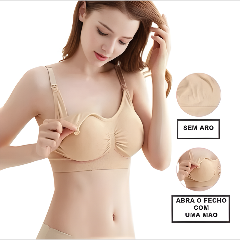 Kit Sutiã Amamentação PLUS SIZE Confortável Macio e Sem Aro - Toque Suave - Prático e Ajustável - Conforto de Mãe