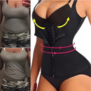 Cinta Modeladora Corpete Feminino Afina Cintura Reduz Medidas Treino Ajustável Com Alça