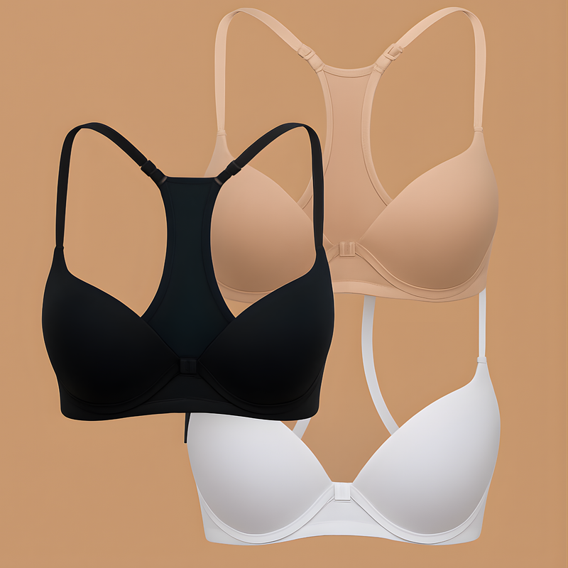 Kit Sutiã Com Bojo Nadador Fecho Frontal Dia Dia Sutiã Conforto