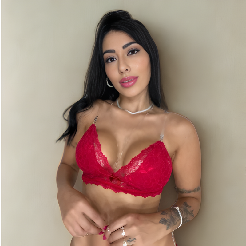 KIT CO 2 Sutiã com Alça de Silicone Invisível de Renda Sem Bojo Confortável