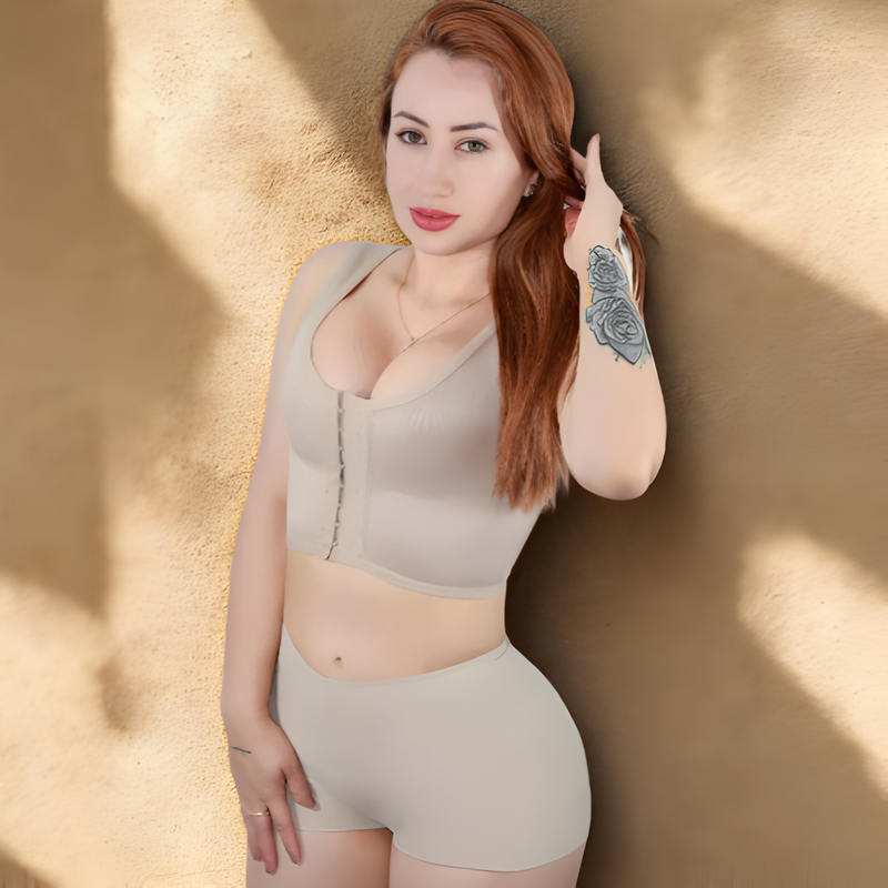 Sutiã Cinta Modeladora Pós-Cirúrgico levanta Seios