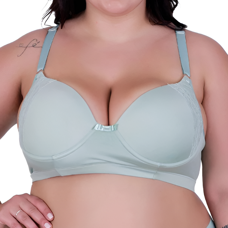 Sutiã Plus Size Com Bojo Alça Reforçada 48 ao 54 Lingerie Confortável Ajustável Barato Respirável