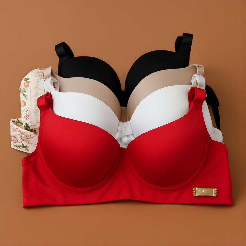 Kit com 2 Sutiã, Reforçado Básico Microfibra com Bojo Direto Da Fábrica