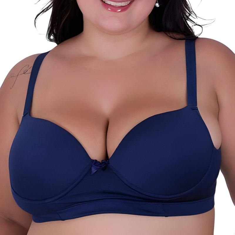 Sutiã Plus Size Com Bojo Alça Reforçada 48 ao 54 Lingerie Confortável Ajustável Barato Respirável