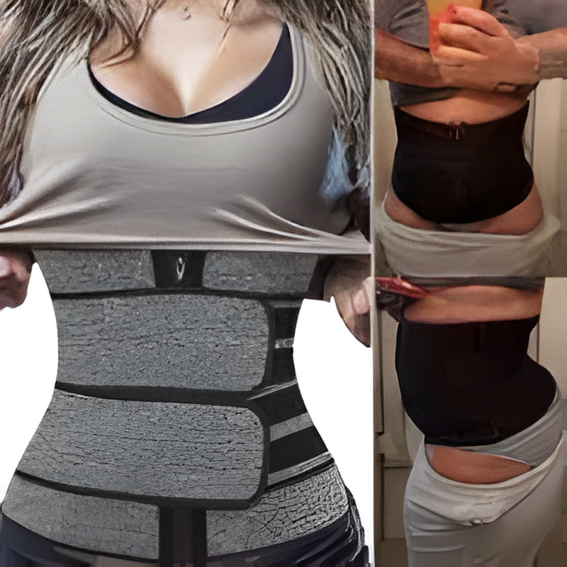 Cinta Modeladora corset Abdominal Feminina Redutora Afina Cintura Espartilho Ajustavel Dupla C/Zíper