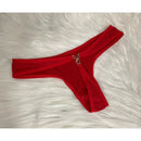 KIT COM 2 Tanga Giovana com pingente de coelhinho fio dental feita em malha fria atacado revenda promoçao