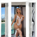 Lingerie Sexy Body em Renda com Abertura
