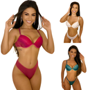 KIT COM 3 Conjunto de lingerie calcinha e sutiã sexys