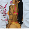 Conjunto Lingerie Bicolor  Neon Sexy Duda